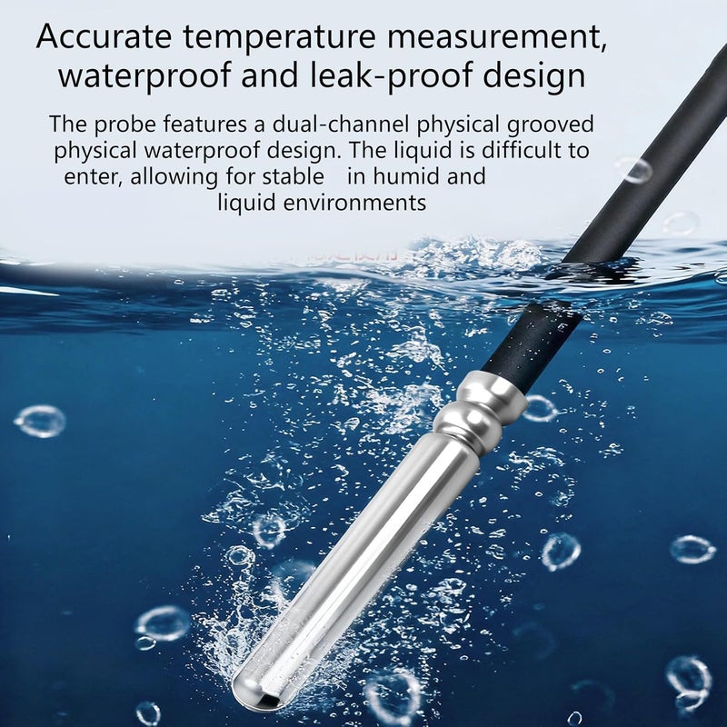 Accurate Temperature Sensors Probe Featuring Thermistor and Silicone Cable for Aquarium Use - Image 3