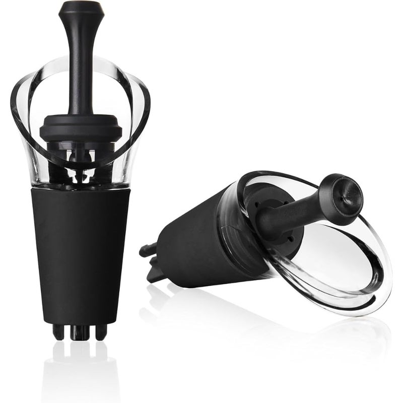 Vacu Vin Vacu Vin Wine Server  Stopper Set of 2  Effortless Drip Free Pouring  Airtight Preservation  Elegant Design for Exquisite Wine Enjoyment and Lasting Freshness 