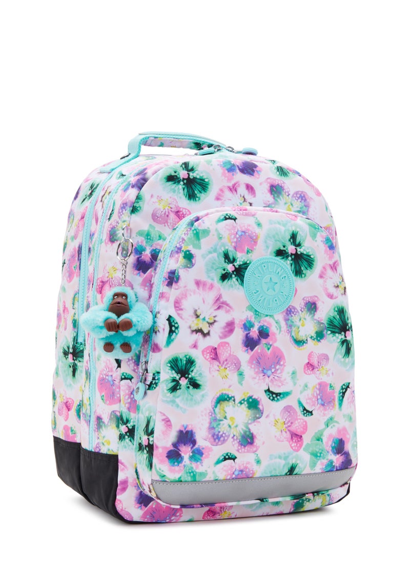 kipling Class RoomLarge backpack (with laptop protection)Aqua Blossom -I70907EC  - Image 4