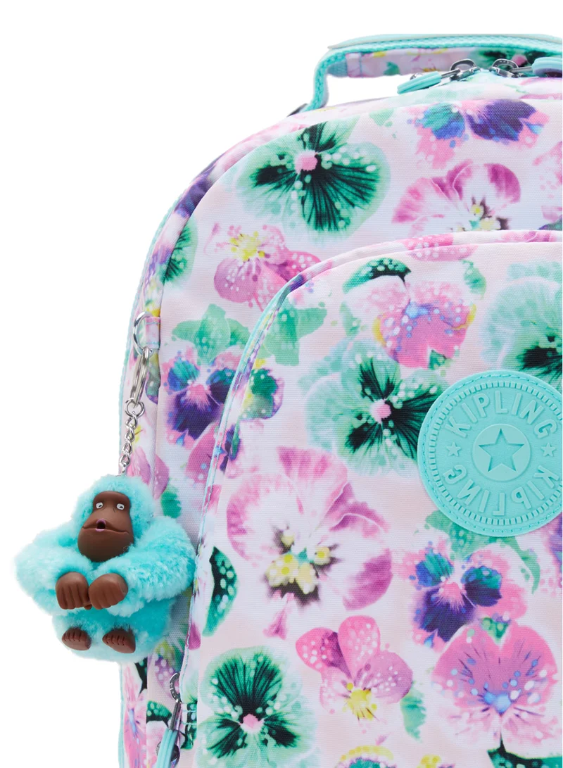 kipling Class Room Large Backpack (with laptop protection) Aqua Blossom