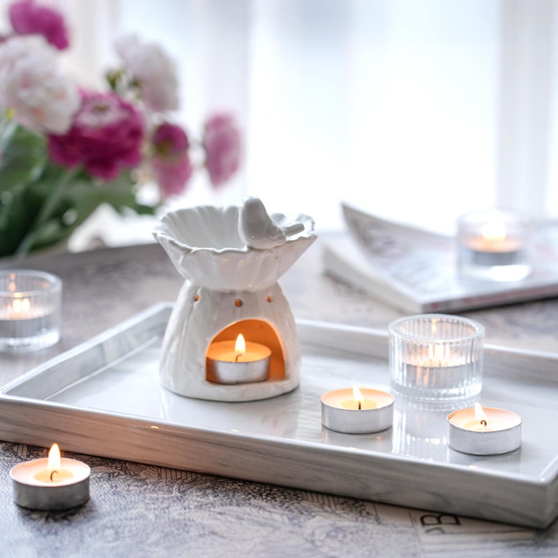 HILUMIDA Unscented Tealight Candles - 100 Pack 4 Hours Smokeless White Small Tea Candles for Weddings,Warmer Home Decor for Home - Image 5
