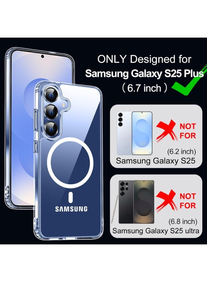 BORTONY Samsung Galaxy S25 Plus Case Cover Compatible with Magsafe Cover with Tempered Glass 9D Full Coverage High Responsive Glass for Samsung Galaxy S25 Plus 6.7-inch - Image 2