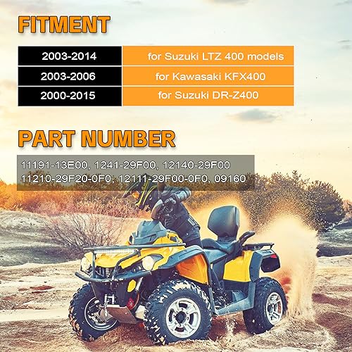 PANGOLIN LTZ400 Top End Kit LTZ 400 Cylinder Gasket Top End Rebuild Kit 434CC Bore Size 94mm 11191-13E00 for Suzuki LTZ 400 Models 2003-2014, for DR-Z400 2000-2015, for Kawasaki KFX400 2003-2006 Parts - Image 2