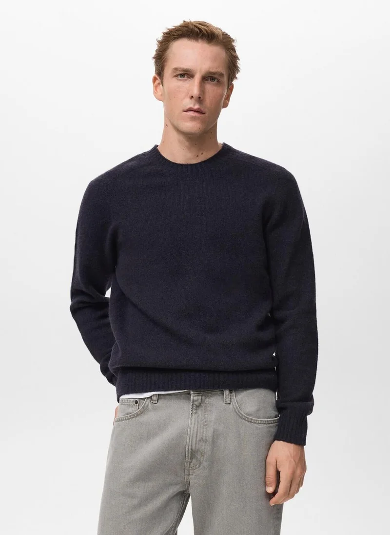 Knitted wool blend sweater