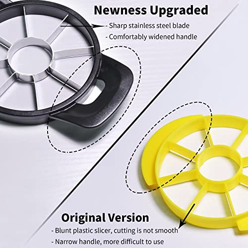 Newness Pineapple Corer and Slicer Tool, Robust Pineapple Core Remover with Upgraded Cutter & Reinforced Thicker Blade, Stainless Steel Kitchen Fruit Gadget for Diced Pineapple Rings (Black) - Image 5