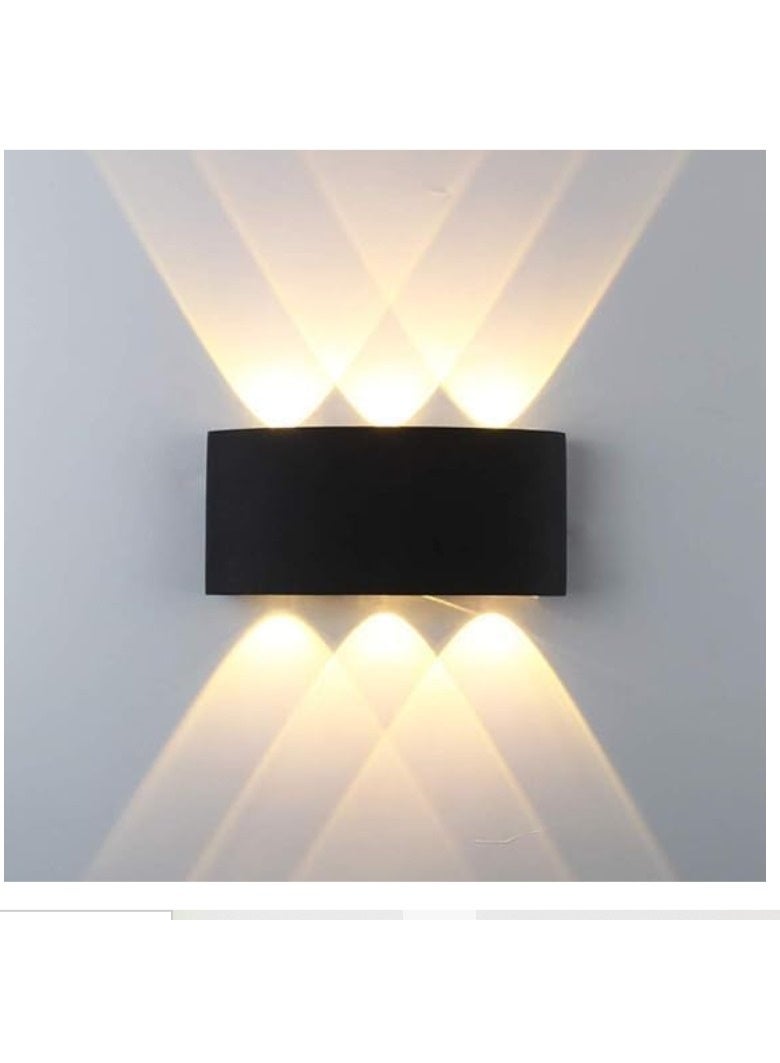 Modern LED Wall Light for Living Room Bedroom Hallway – Dual Directional Up & Down Sconce with 6 Beam Patterns – Black Body, Warm White Light, Indoor Decorative Wall Lamp Fixture - Image 4