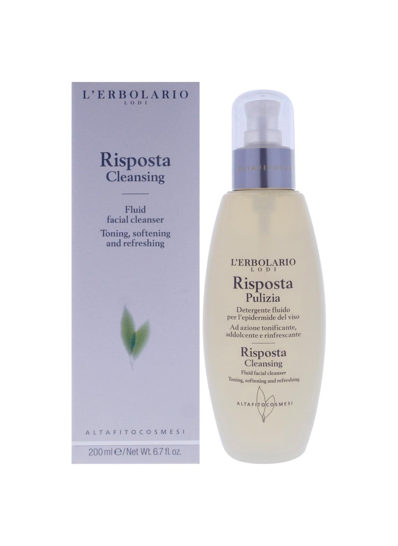 L'Erbolario LErbolario Risposta Fluid Facial Cleanser, 6.7 oz - Facial Cleanser - Low-Foam Gel - Removes Makeup - Moisturizing and Nourishing - Cruelty-Free 