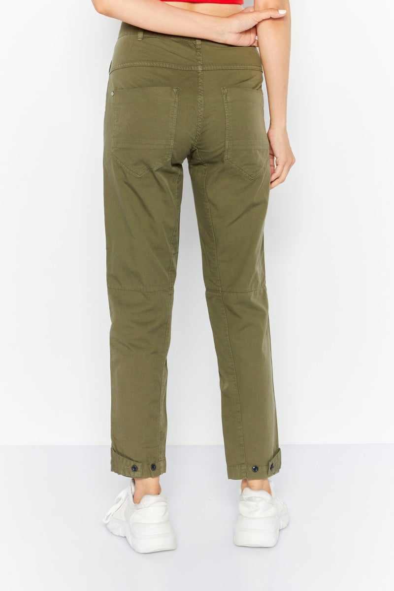 G-Star RAW Women Regular Fit Solid Pant, Olive - Image 4