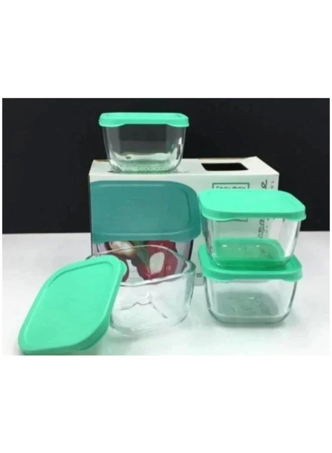 Paşabahçe Pasabahce Snowbox Food Container 275cc – 4-Piece Airtight Container Set GB - Image 2