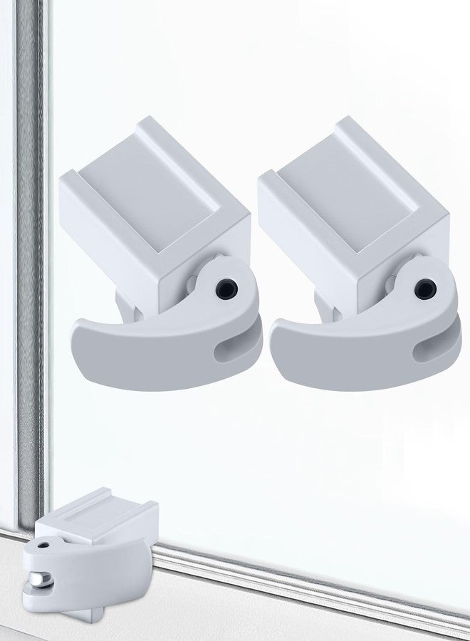 Enhon 2 Pack Window Locks, Diecast Durable Design, Compatible with Horizontal and Vertical Window, Fit 1/16 inch(0.16cm) up to Wide Rail, Easy Installation, Enhanced Safety (1-3/16 Inch Short Version) - Image 1