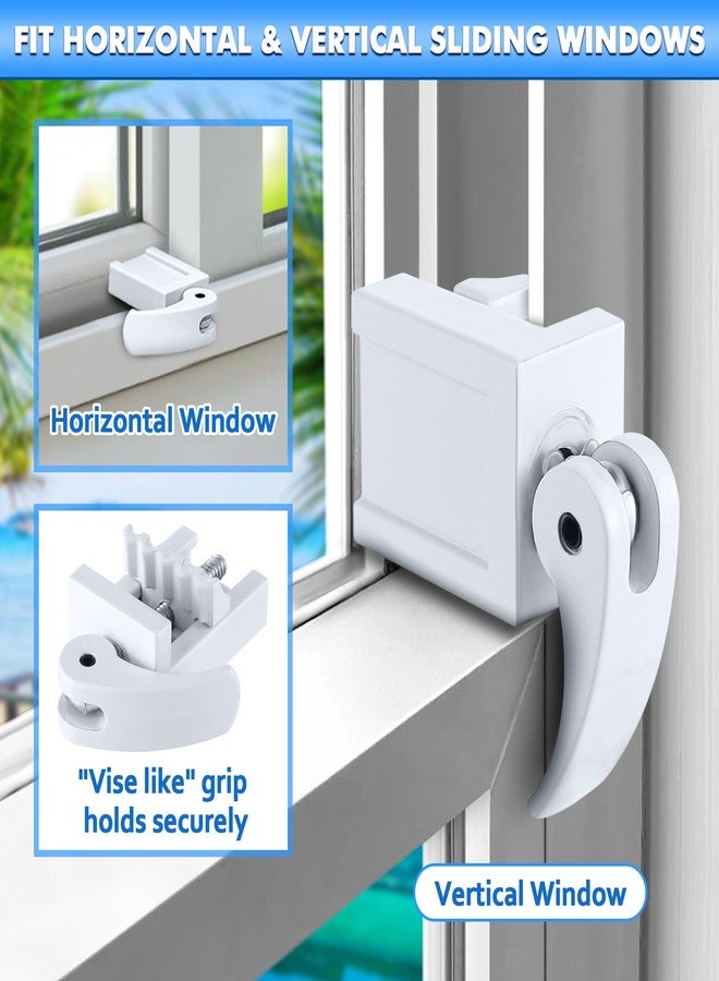 Enhon 2 Pack Window Locks, Diecast Durable Design, Compatible with Horizontal and Vertical Window, Fit 1/16 inch(0.16cm) up to Wide Rail, Easy Installation, Enhanced Safety (1-3/16 Inch Short Version) - Image 4