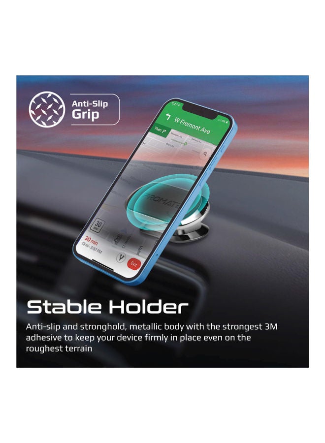 PROMATE Magnetic Car Phone Holder,Universal Cradleless Stick-On Dashboard Mount with 360° Rotation, 8 Integrated Magnets,Low Vibration and Anti-Slip Grip for iPhone 17,Samsung S26 & Smartphones,Magnetto-3, Black Black - Image 4