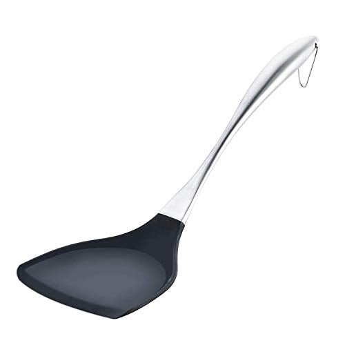 NILKANTH® Silicone Slotted Spatula Turner – Flexible Soft Edge Fish Spatula with 18/0 Stainless Steel Handle – Heat Resistant 600°F – Nonstick Safe Kitchen Utensil - Image 1