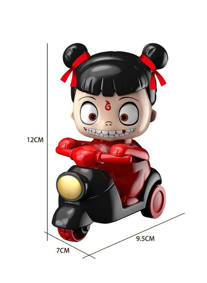 Nezha Motorcycle Presses Cartoon Toy without Batteries and Head Rotates 360° - Image 2