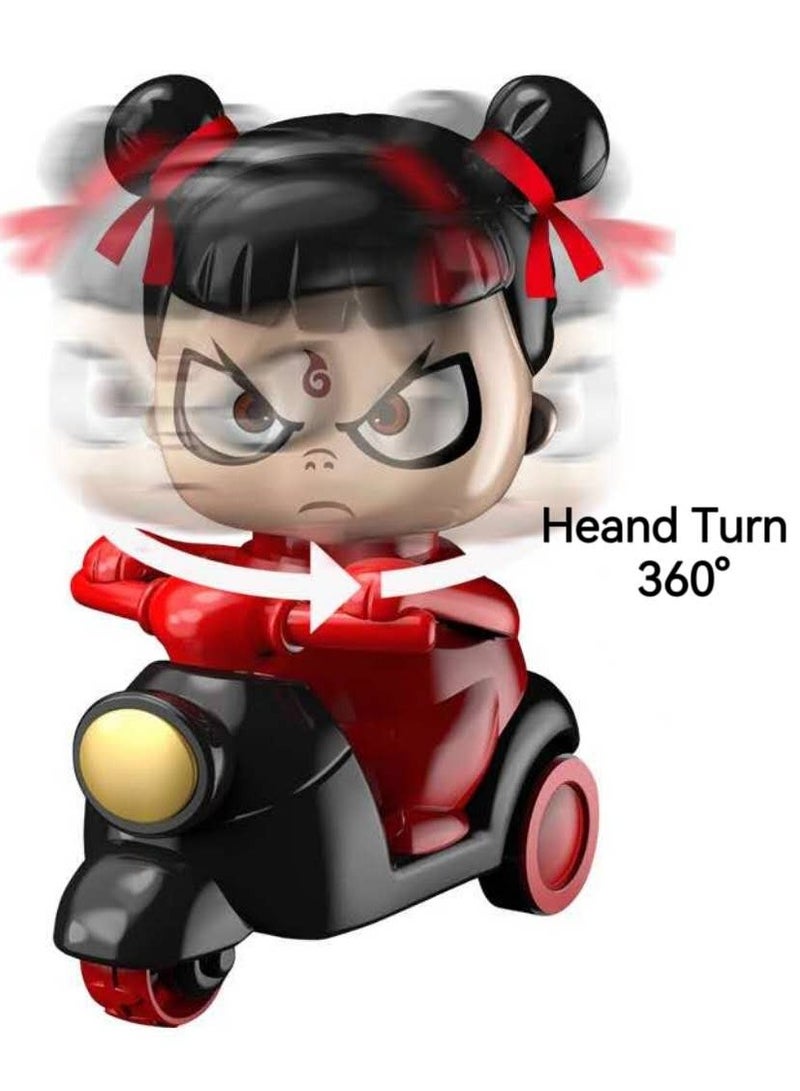 Nezha Motorcycle Presses Cartoon Toy without Batteries and Head Rotates 360° - Image 4