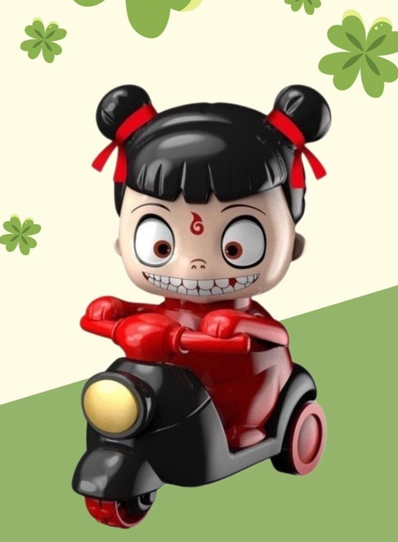Nezha Motorcycle Presses Cartoon Toy without Batteries and Head Rotates 360° - Image 5