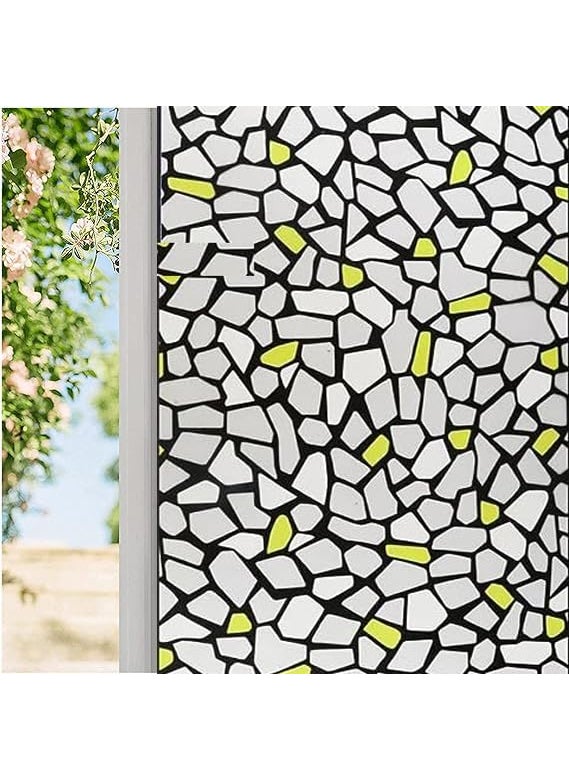SURFNPICK SURFNPICK 3D Window Films for Glass Privacy Frosted Window Glass Film Self Adhesive Decorative Window Sticker Home Office Glass Stickers Window Tinting for HomeOffice 12x24 inch Black White 
