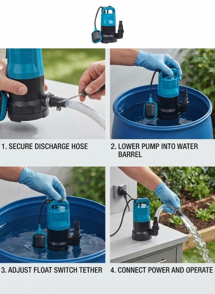 TERAL Single Phase Submersible Water Pump Outlet for Continuous Duty, 0.5 HP, 1.25in - Image 2
