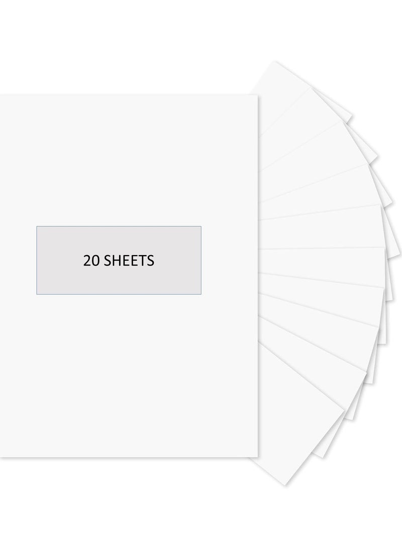 Funbo 20-Piece 50x70cm Size Bristol Card Chart Paper 220gsm Thickness White - Image 1