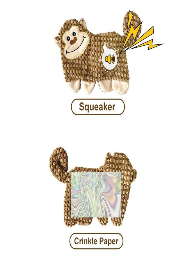 AZSSMUK Cute No Stuffing Dog Toy for Small, Medium Breeds, Fun for Indoor Puppies with Soft Squeaker and Crinkle Paper, No Mess Chew and Play (4 Pack) - Image 2