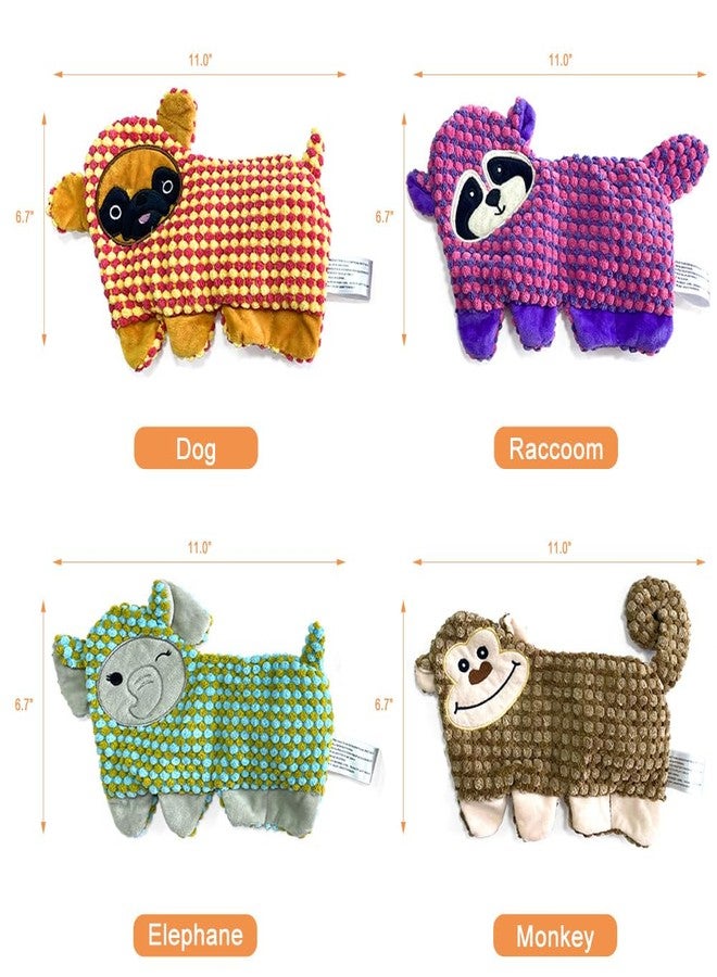 AZSSMUK Cute No Stuffing Dog Toy for Small, Medium Breeds, Fun for Indoor Puppies with Soft Squeaker and Crinkle Paper, No Mess Chew and Play (4 Pack) - Image 4