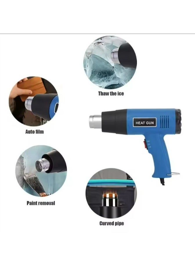 Generic - Electric Heat Gun 220 V Corded Manual Shrink Wrap Heat Gun Machine And Hot Air Adjustable Machine For Shrink Wrapping  Soldering Paint Stripping - Image 1