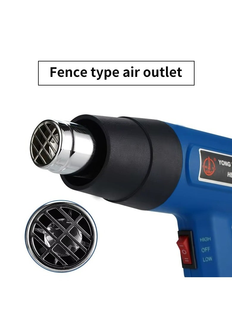 Generic - Electric Heat Gun 220 V Corded Manual Shrink Wrap Heat Gun Machine And Hot Air Adjustable Machine For Shrink Wrapping  Soldering Paint Stripping - Image 1