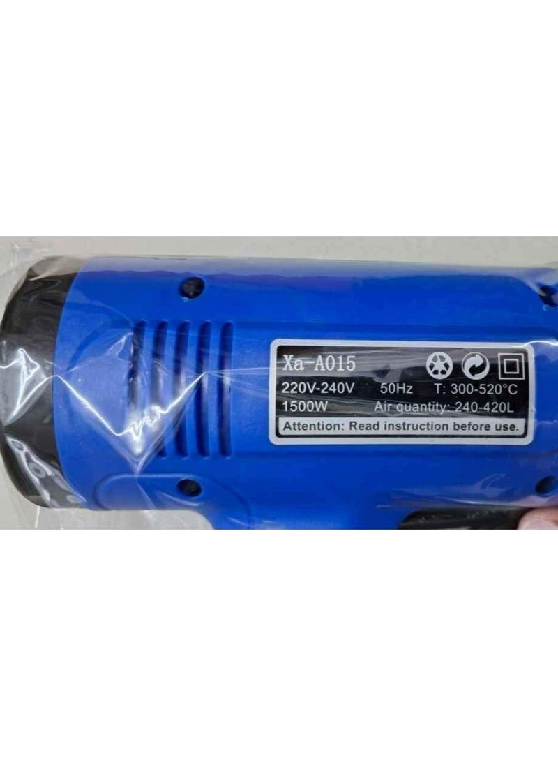 Generic - Electric Heat Gun 220 V Corded Manual Shrink Wrap Heat Gun Machine And Hot Air Adjustable Machine For Shrink Wrapping  Soldering Paint Stripping - Image 1
