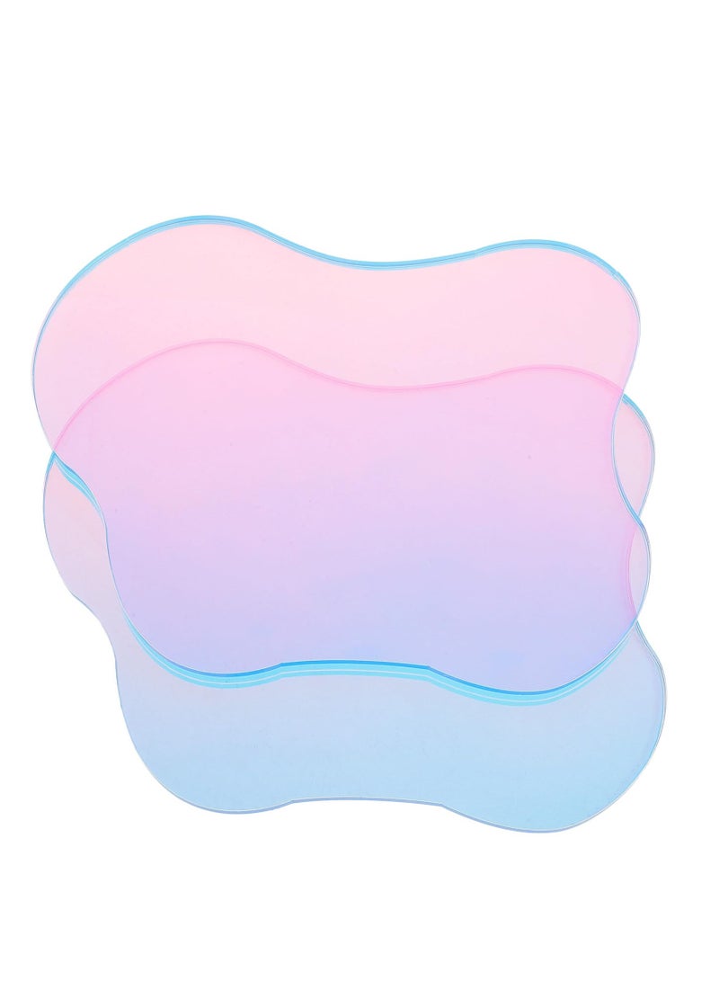 Creative Clear Acrylic Irregular Coasters - Decorative Drink Pads for Mugs, Coffee Cups, Photos, and Home Decor (Set of 2) - Perfect for Coffee Tables and Shooting Props. - Image 1