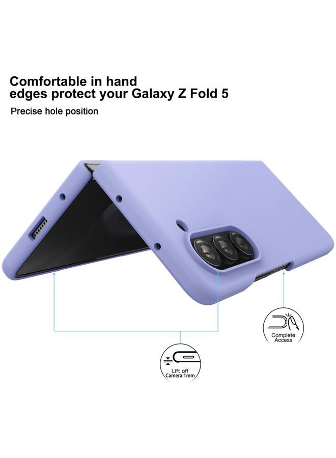 Foluu Slim Fit Case for Samsung Galaxy Z Fold 5 Case, with Front Built-in Screen Protector, Ultra Thin Matte PC Protective Cover for Samsung Galaxy Z Fold5 5G 2023 (Purple) - Image 2