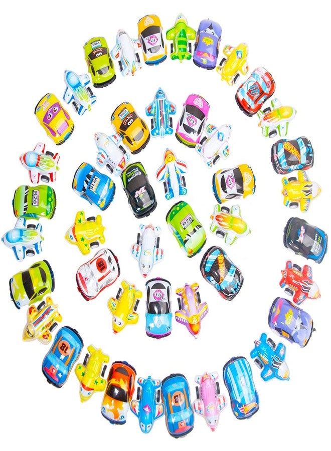 HSMQ 46 Pcs Mini Pull Back Planes and Pull Back Cars for Toddlers Boys and Girls, Pull Back Racing Vehicles Set for Kids, Bulk Toys Treasure Box Toys for Classroom Prizes, Party Favors, Pinata Fillers - Image 1