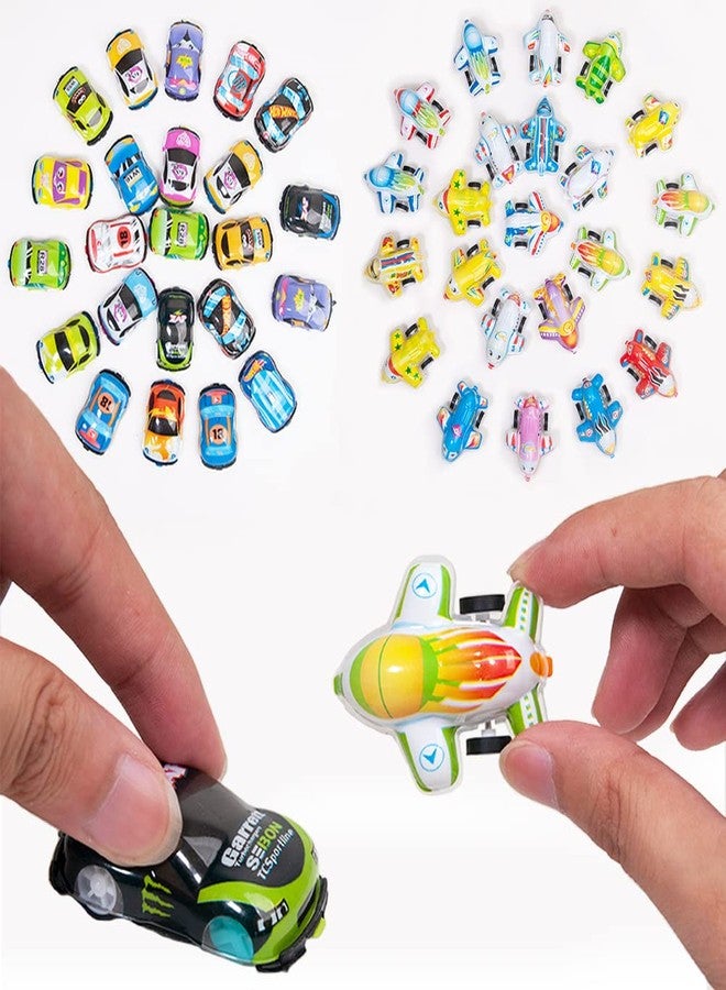 HSMQ 46 Pcs Mini Pull Back Planes and Pull Back Cars for Toddlers Boys and Girls, Pull Back Racing Vehicles Set for Kids, Bulk Toys Treasure Box Toys for Classroom Prizes, Party Favors, Pinata Fillers - Image 3