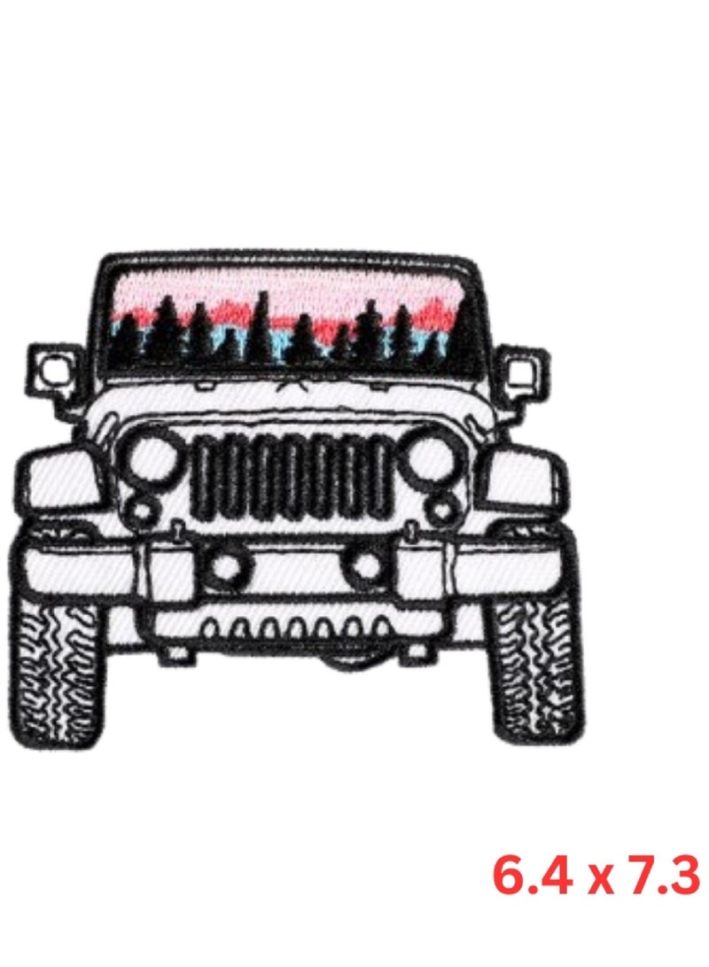 Project Nomad Velcro Hook Patch, Tacti-Cool ADVENTURE  Collection, Jeep  for bag/vest, tech gadgets for kids & adults, for school backpack, for pencil case, for gym bag, gift for men/women 6.4x7.3 - Image 1