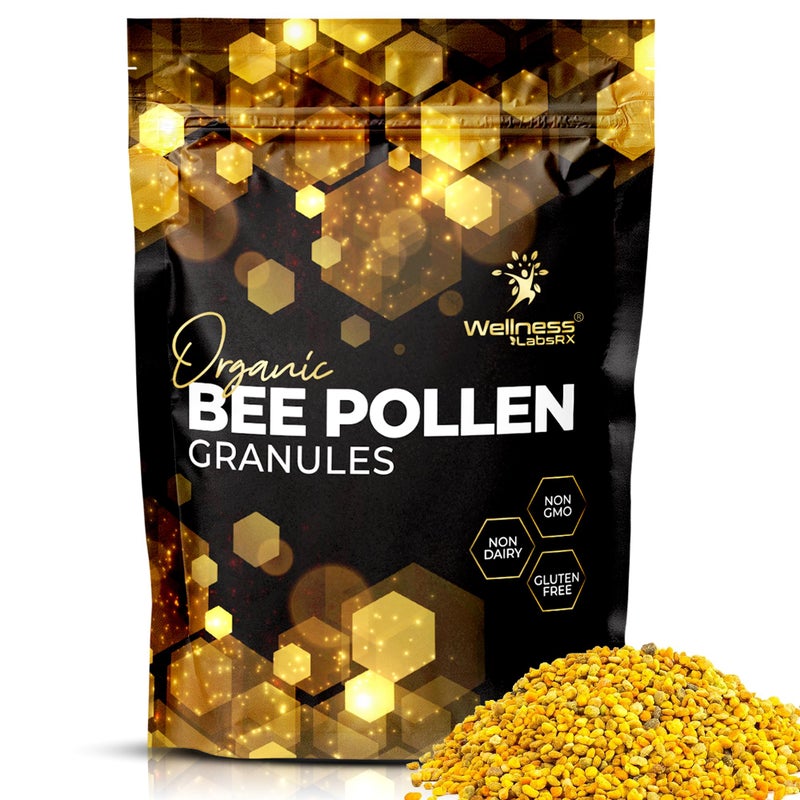 WELLNESS LABSRX Bee Pollen Granules ThirdParty Tested 1 Lbs Bee Pollen for Women KetoFriendly Super Food Supplement Packed with Proteins Vitamins Minerals Immune Support Energy Boost Digestive Wellness