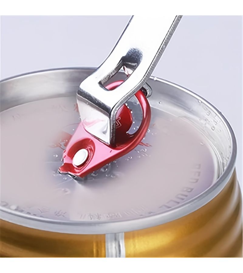 Silvery 3 In 1 Multifunctional Bottle Opener Anti Slip Handle Lever Principle Labor Saving Opening Pressing Sealing Tool For Camping Party Home Daily Use - Image 4