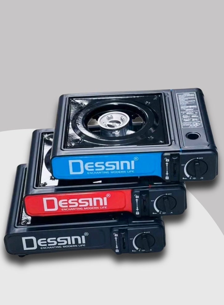 DESSINI 4-Piece Butane Gas with Portable Camping Stove and Box Multicolor - Image 2