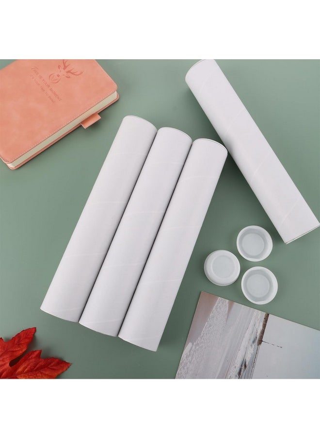 FVIEXE 20 Pack Mailing Shipping Tubes, 2 X 12 Inch Cardboard Mailing Tube With Caps Shipping Poster Tubes For Artwork, Blueprint, Document Storage, White  - Image 4