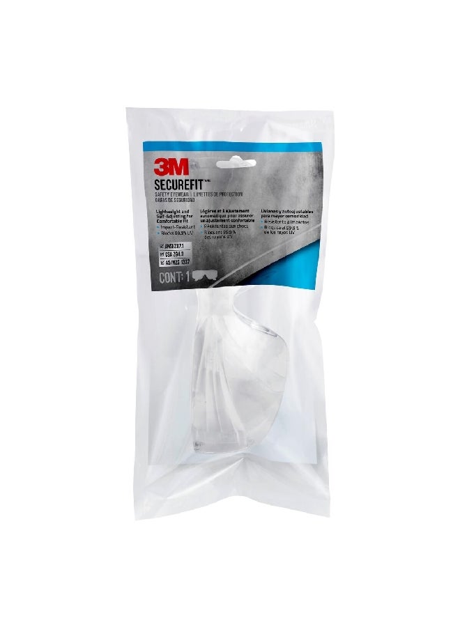 3M Anti-Fog Scratch Resistant Lens Securefit Eyewear Clear 8.2 x 15.8 x 4.6 cm SF200P1-DC