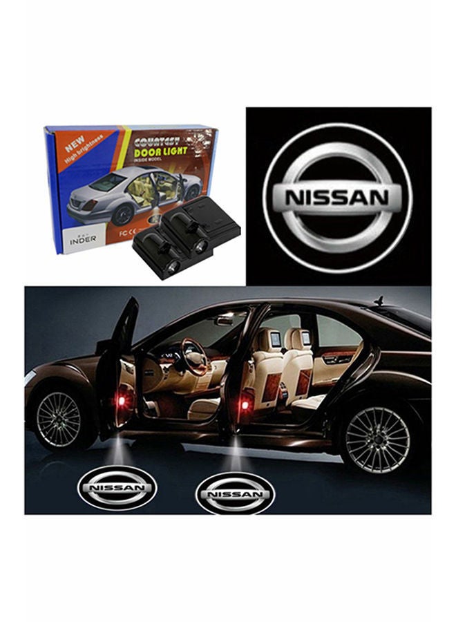 2-Piece LED Car Door Nissan Logo Projector Shadow Light Set - Image 1