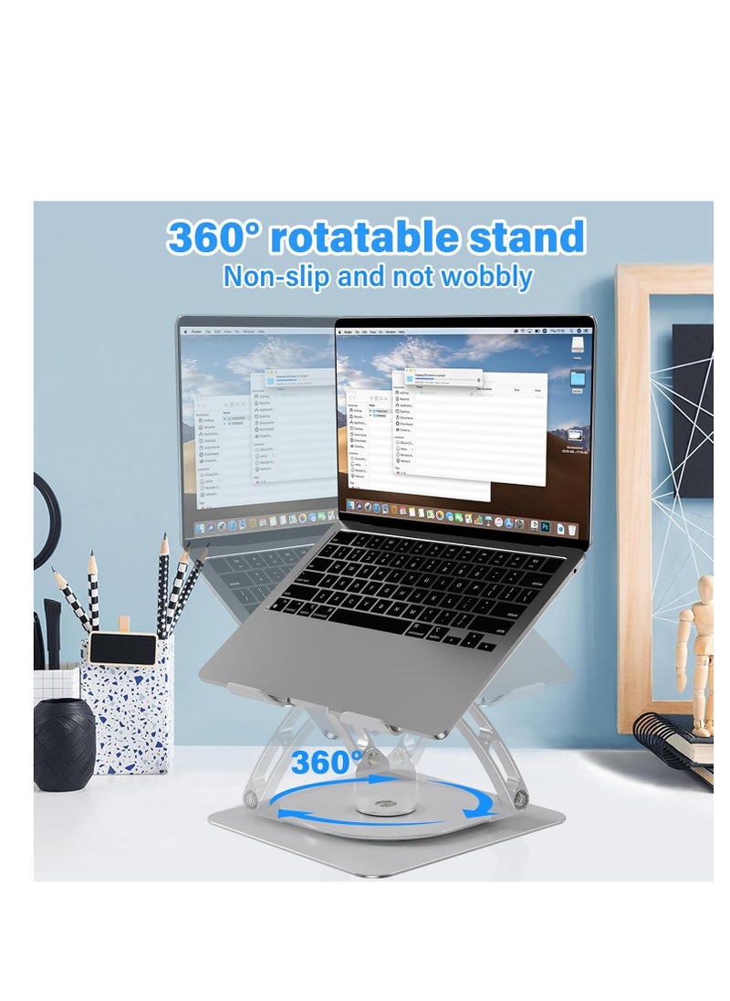 Generic Laptop Stand, Aluminum Computer Stand with Cooling Fan Adjustable Height and 360° Rotatable Compatible with Macbook, Laptops (10-17 Inches)  - Image 3