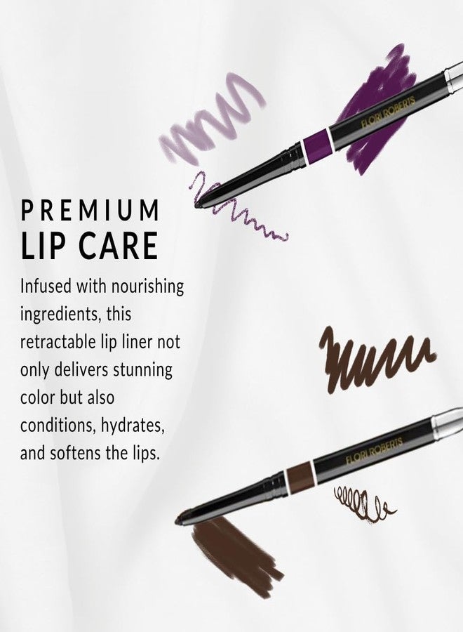 فلوري روبرتس قلم تحديد الشفاه الفاخر من فلوري روبرتس، قلم تحديد وتعبئة شفاه قابل للسحب، مكياج شفاه نابض بالحياة للنساء ذوات البشرة السمراء أو الداكنة - Image 4