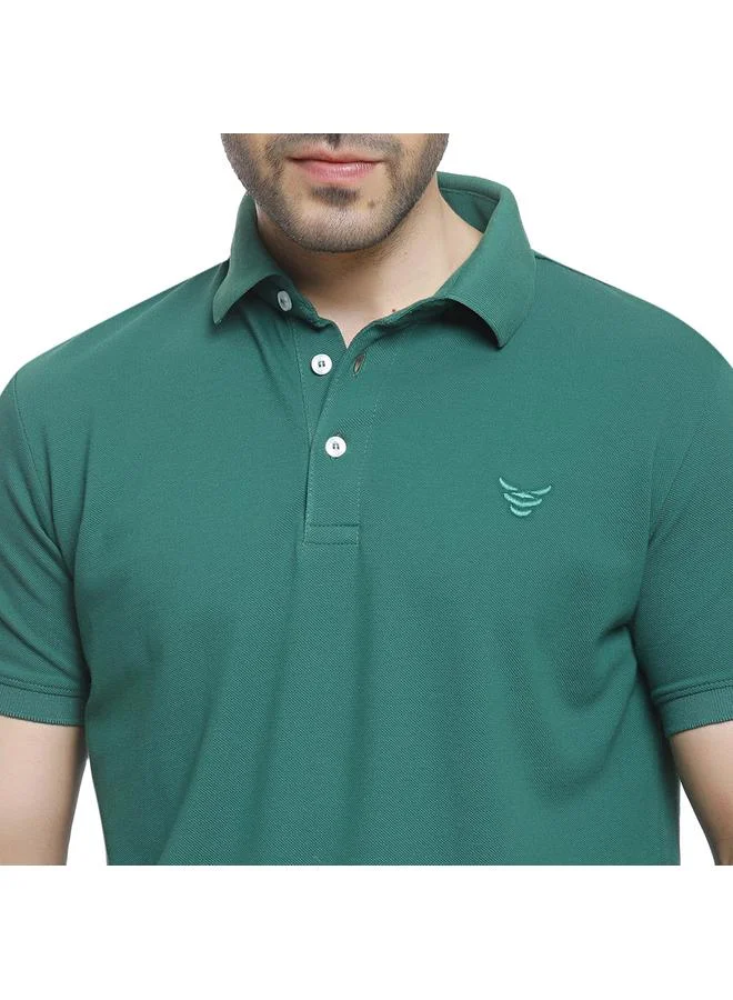 Coup Coup - Solid Polo-Shirt with Short Sleeves