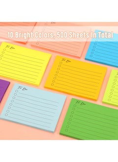 10 Pack Lined Sticky Notes, 500 Sheets To Do List Sticky Notes, 3X4 Inches Self-Stick Notes With Line, Square Sticky Notes For Office, Home, School, Meeting - pzsku/ZF32C37F04A9CB490C1E7Z/45/_/1731928065/fb24530a-15a9-4e1d-a32e-486621b0b017