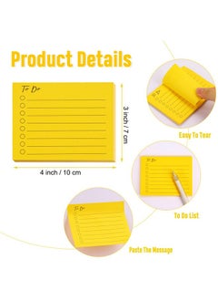 10 Pack Lined Sticky Notes, 500 Sheets To Do List Sticky Notes, 3X4 Inches Self-Stick Notes With Line, Square Sticky Notes For Office, Home, School, Meeting - pzsku/ZF32C37F04A9CB490C1E7Z/45/_/1731928067/b7dbd7da-776b-489d-af5a-7b4e5d6db246