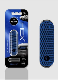 Aroma France Hex Polymer New Car Car Air Vent, Air Freshener A polymer body filled with the fragrance in a Modern Design (Made In Poland)