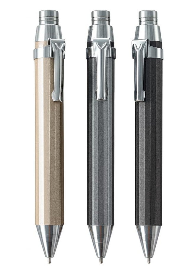 Definite Art Odeme Mechanical Pencil with Full Metal Body for Students Kids School College Office Bank Use (Pack of 3 Pencils & 3 Lead Box) (0.5mm lead) - Image 2