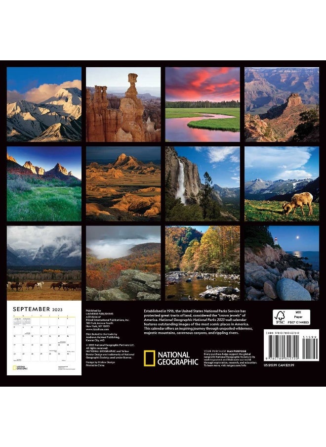 National Geographic: National Parks 2023 Wall Calendar  - Image 3