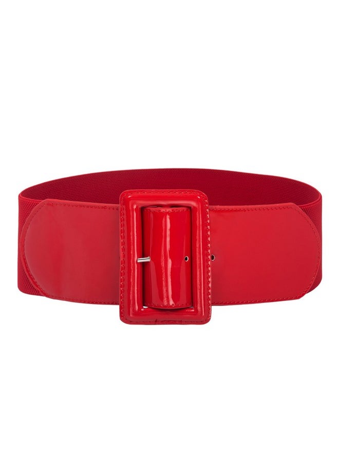 Womens Covered Buckle Stretchy Waist Patent Leather Skinny Belt Red L - pzsku/ZF32C52C5E30511DAABC0Z/45/_/1735566601/bb41665e-e42c-44cc-b9ca-b7f8505f4377