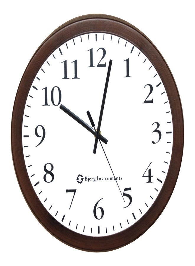 Bjerg Instruments Modern 12" Steel Enclosure Silent Wall Clock with Non Ticking Movement (Bronze) - Image 1