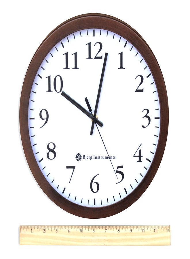 Bjerg Instruments Modern 12" Steel Enclosure Silent Wall Clock with Non Ticking Movement (Bronze) - Image 4